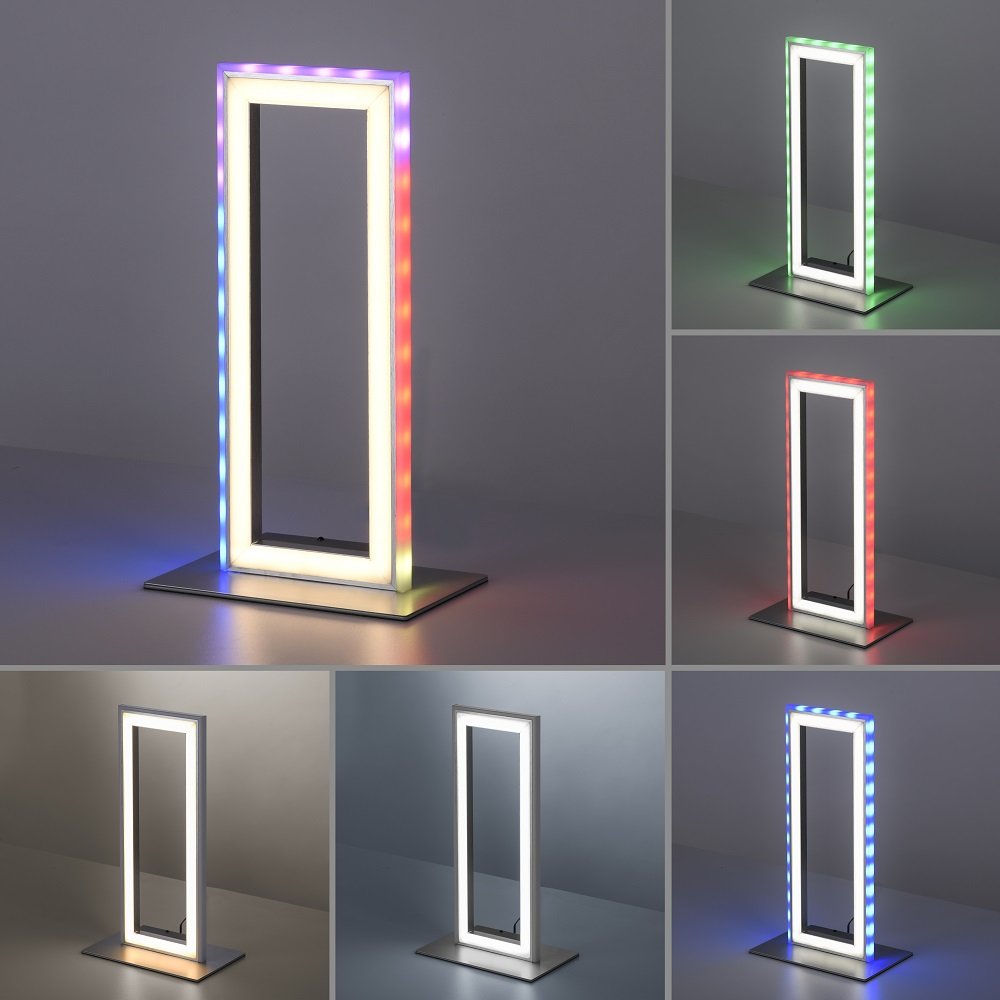 Leuchten Direkt 14639-55 FELIX60 LED Tischleuchte Rainbow RGB silberfarben  --> Leuchten & Lampen online kaufen im Shop