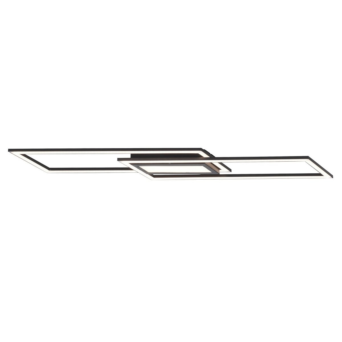 Leuchten Direkt 14694-18 ASMIN LED Deckenleuchte flach schwarz 100x18cm
