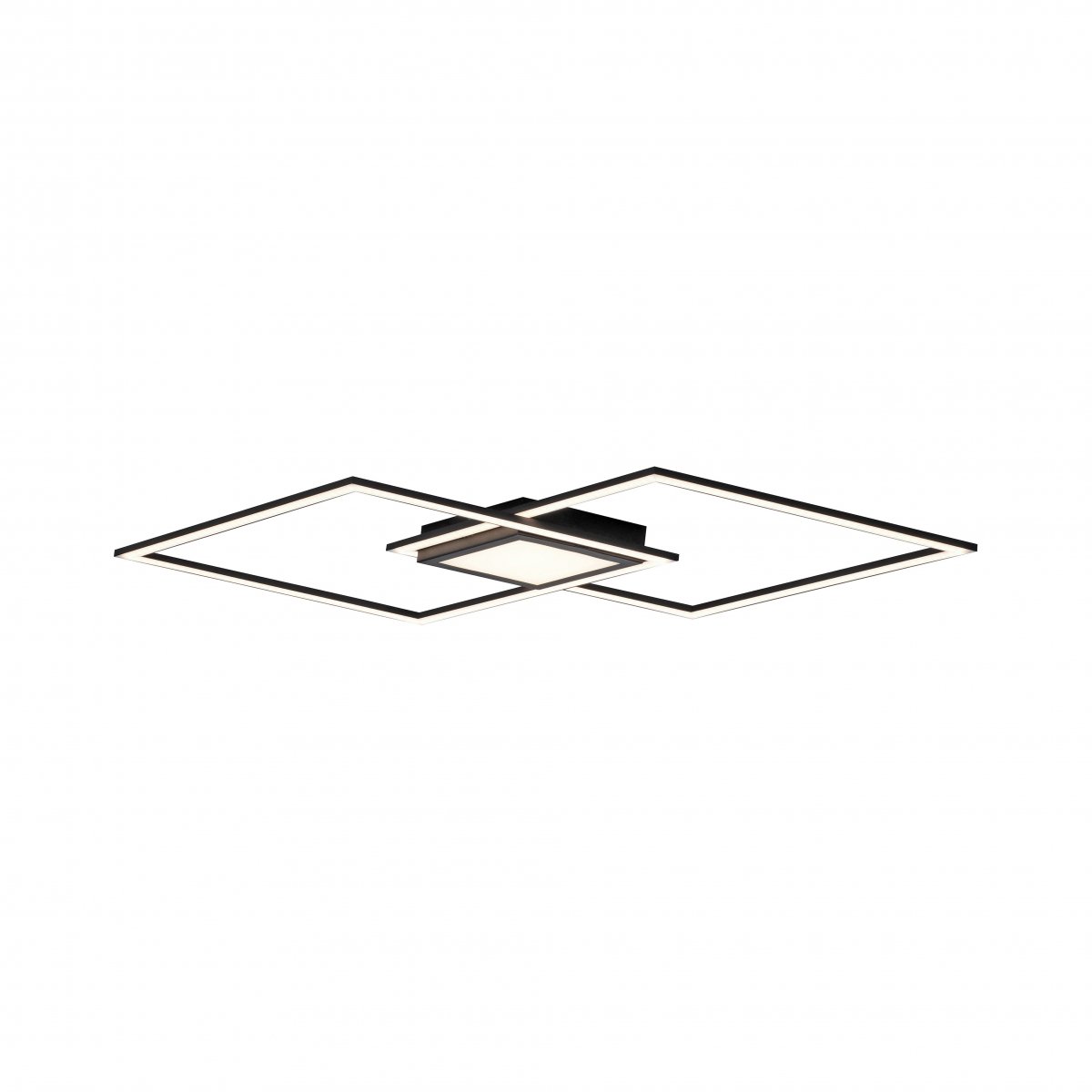 Leuchten Direkt 14695-18 ASMIN LED Deckenleuchte flach schwarz 106x37cm