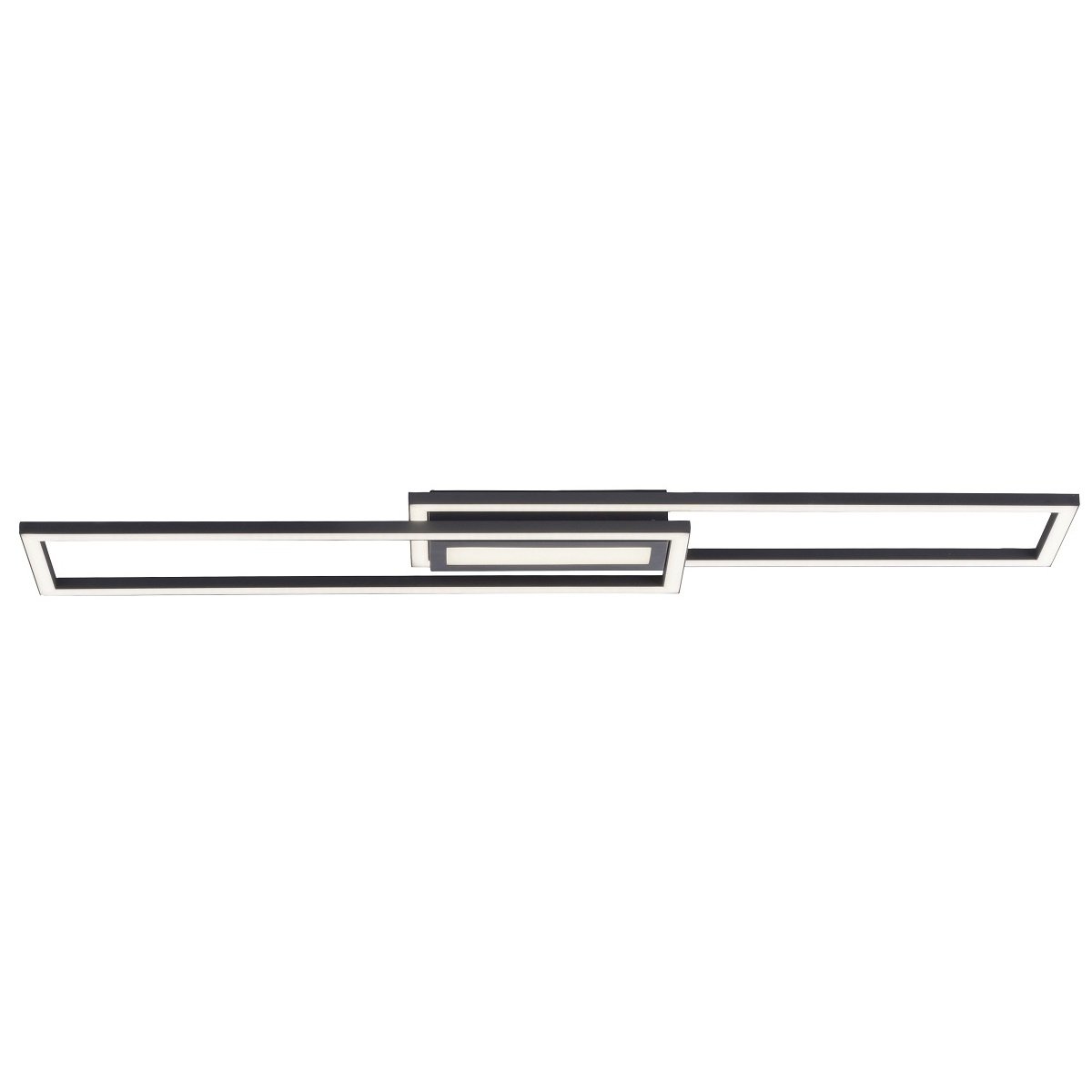 Leuchten Direkt 14696-18 ASMIN LED Deckenleuchte flach schwarz 95x18cm
