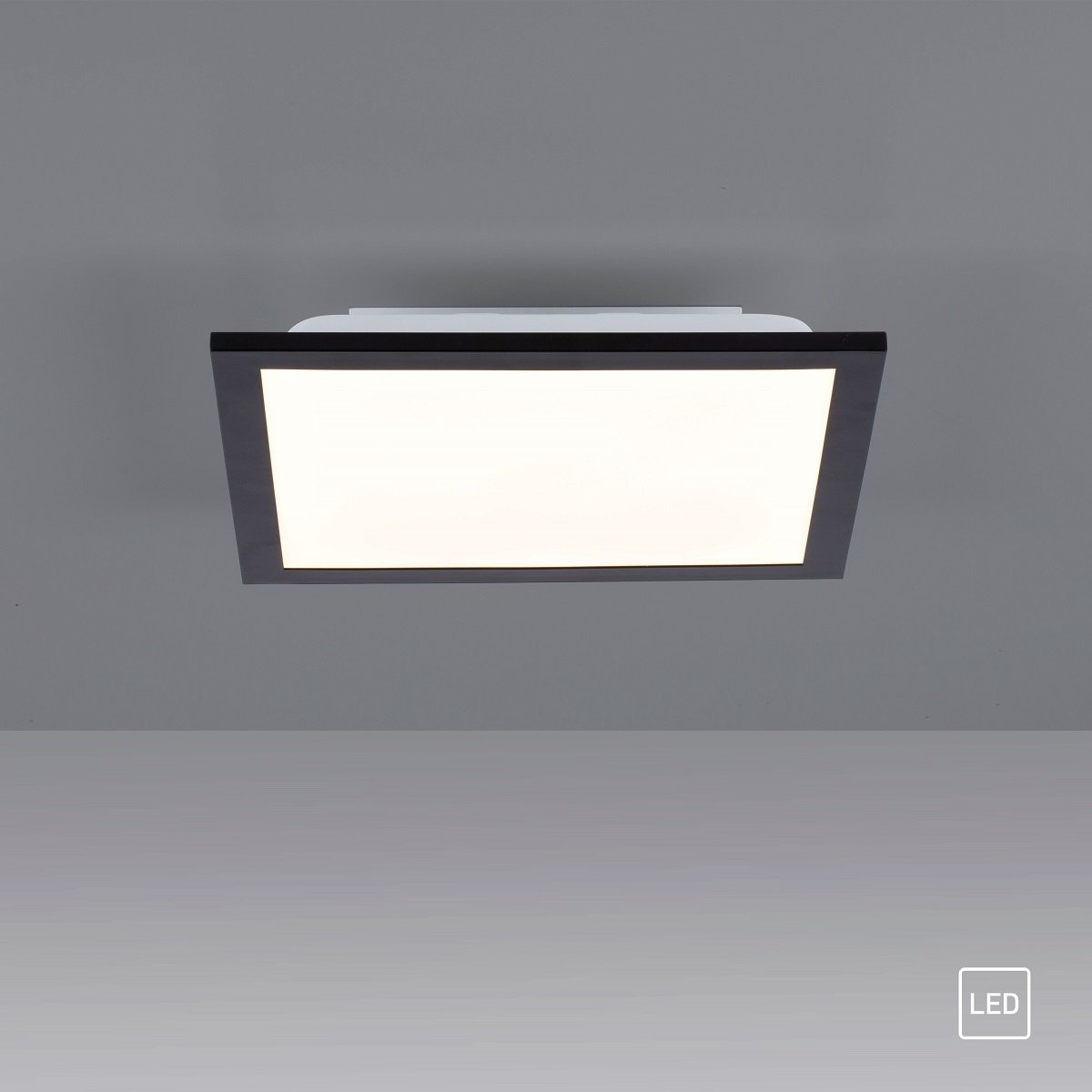 Leuchten Direkt 14740-18 FLAT LED Deckenleuchte schwarz 30x30cm 3000K