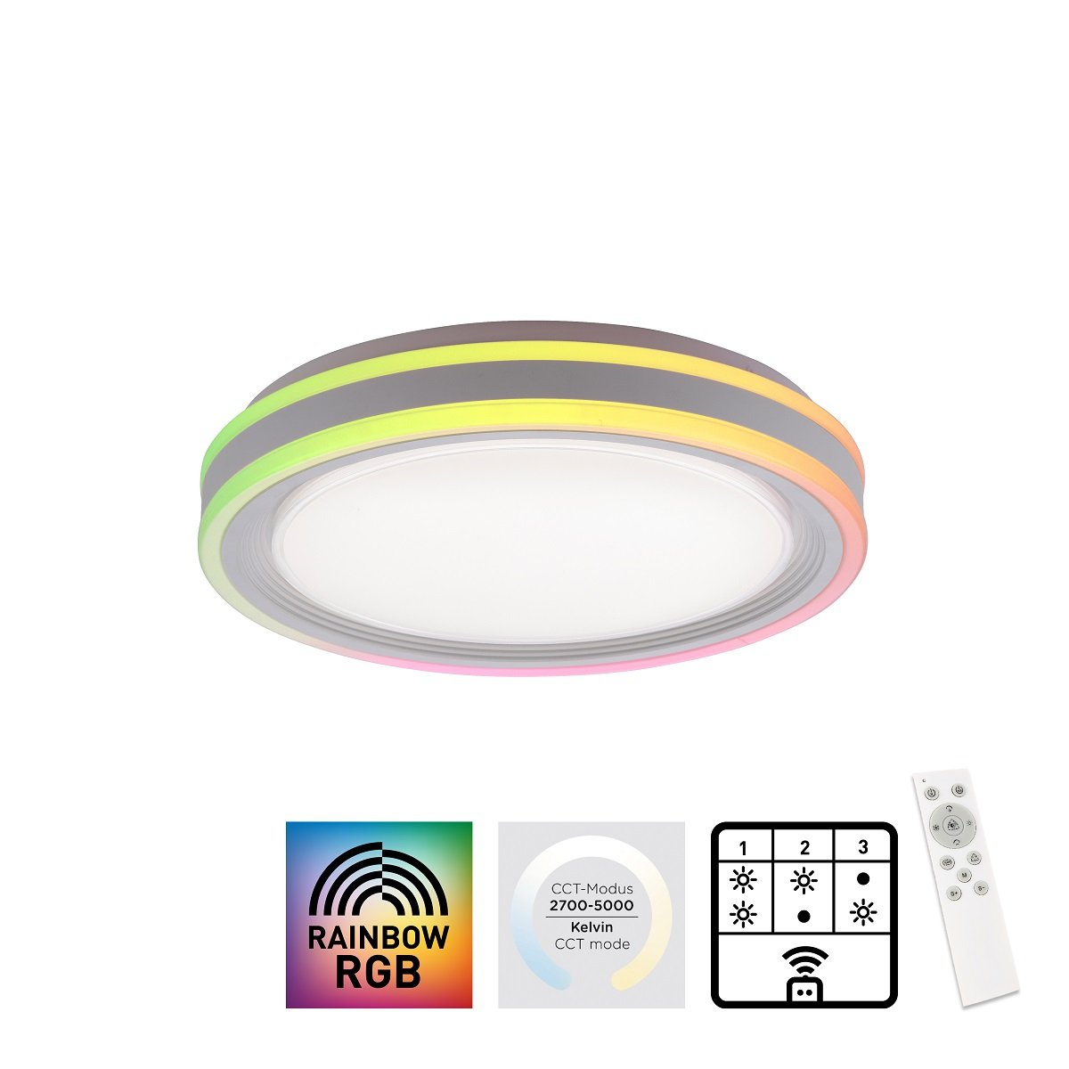 Leuchten Direkt 15152-16 SPHERIC  LED Deckenleuchte RGB Rainbow CCT 40cm