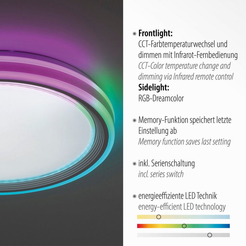 Leuchten Direkt 15154-16 online RGB 485mm Shop CCT & Leuchten kaufen im Spheric Lampen --> Deckenleuchte LED