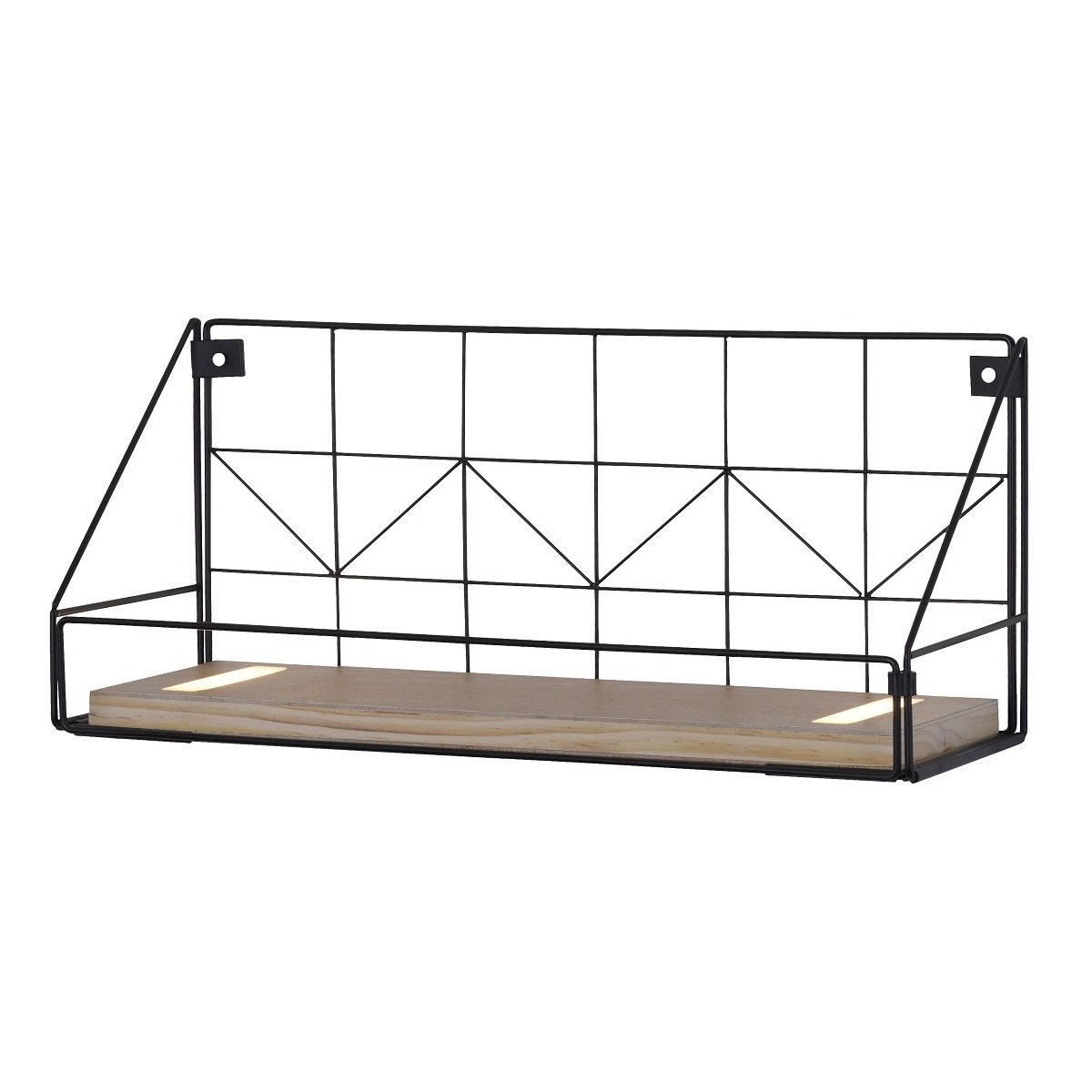 Leuchten Direkt 15277-18 BOARD Wandleuchte Schwarz Boden aus Holz 45cm