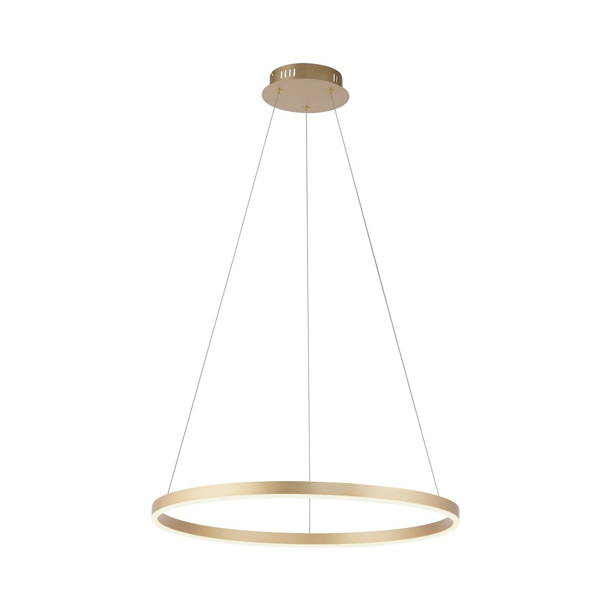 Leuchten Direkt 15394-60 RITUS LED Pendelleuchte Messing Matt rund 60cm dimmbar