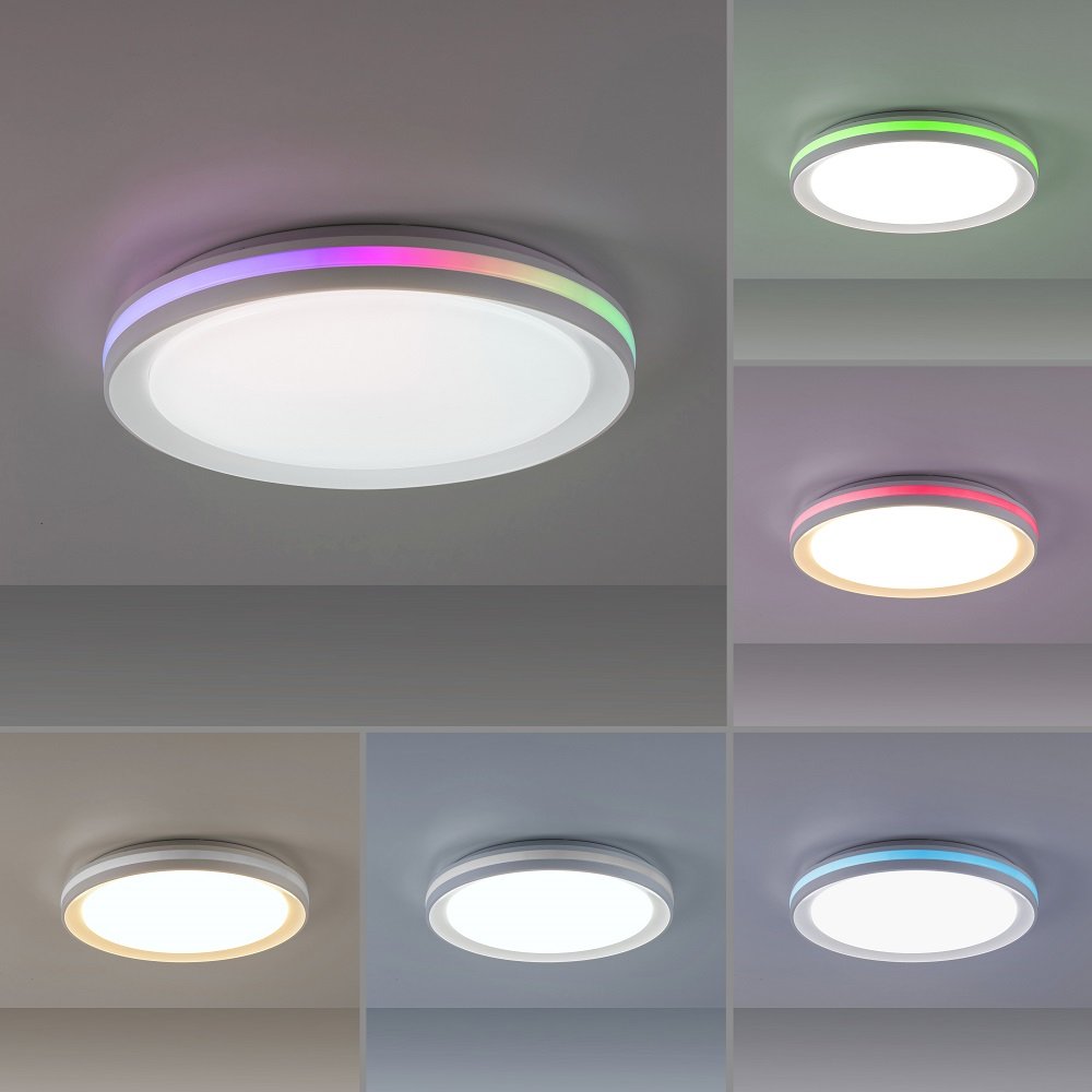 Leuchten Direkt --> Lampen kaufen Rainbow CCT flach Leuchten online Deckenleuchte & 15544-16 RIBBON Shop LED RGB im
