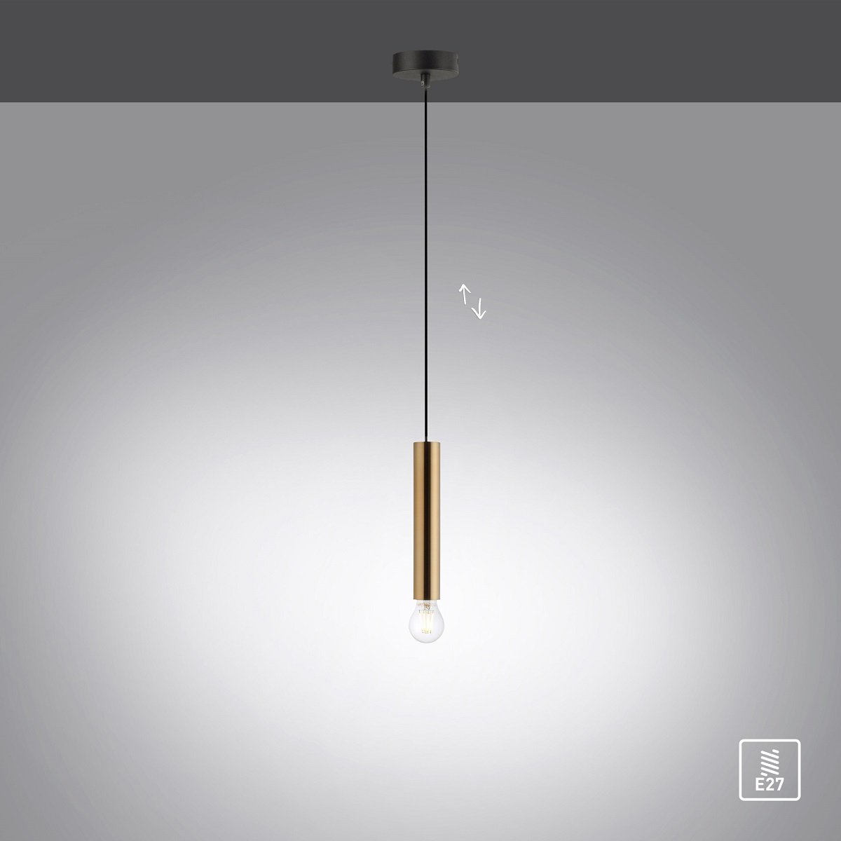 Leuchten Direkt 15617-60 BRUNA Pendelleuchte 1-flammig Messing Matt