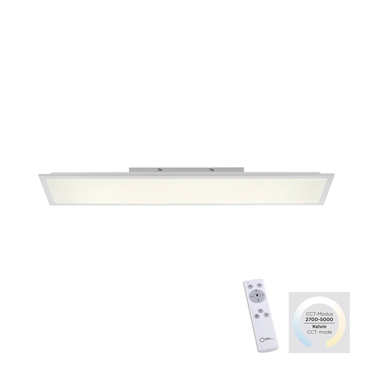 Leuchten Direkt 16534-16-O FLAT LED Deckenleuchte Weiss 100x25cm CCT dimmbar