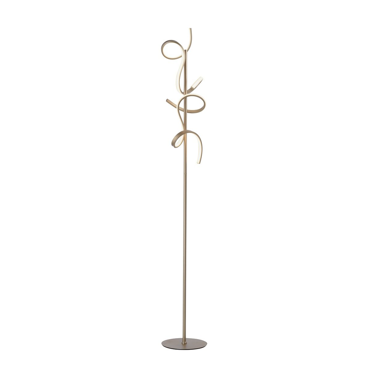 Leuchten Direkt 19031-60  LED Stehleuchte Curls messing matt dimmbar