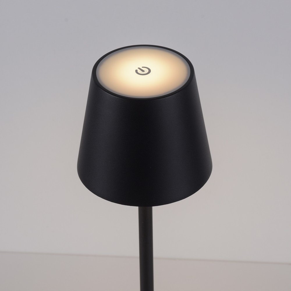 Leuchten Direkt 19250-18 LED Akku Tischleuchte EURIA schwarz --> Leuchten &  Lampen online kaufen im Shop