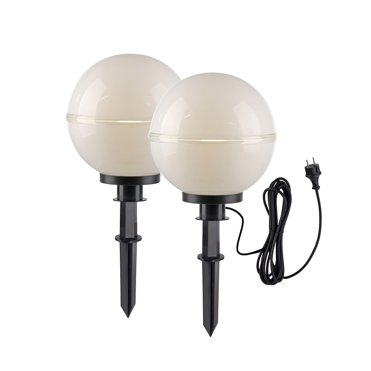 Leuchten Direkt 19323-16-2 HEMIS Kugelleuchte 30cm 2er-Set IP44 wei�