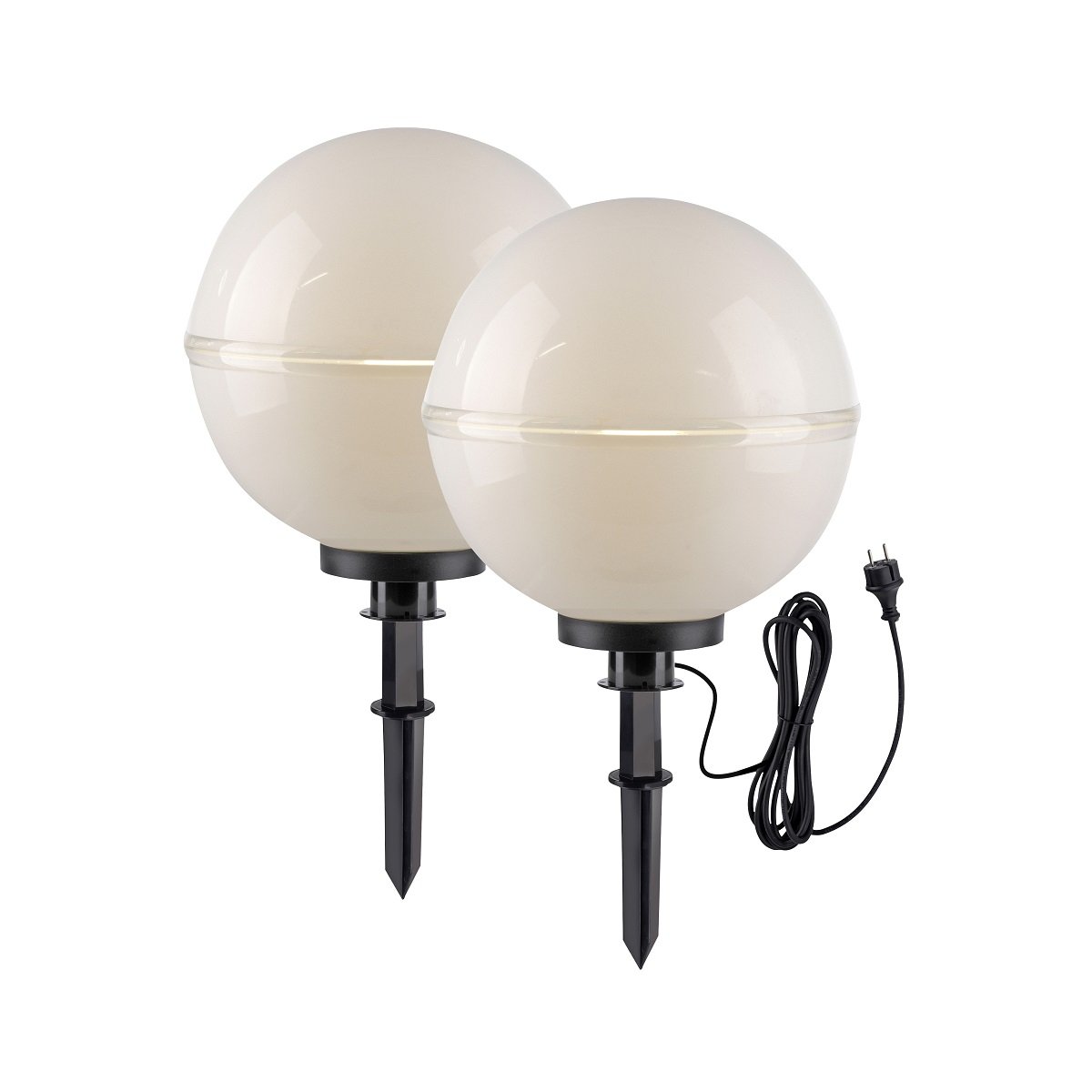 Leuchten Direkt 19324-16-2 HEMIS Kugelleuchte 40cm 2er-Set IP44 wei�