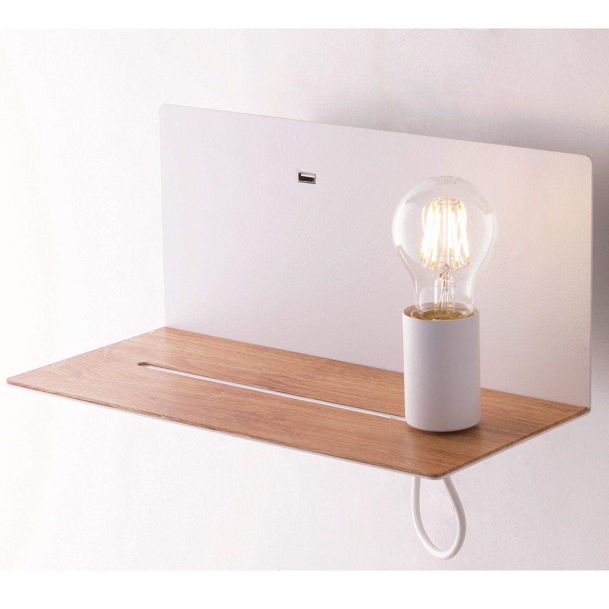 Luce Design Flash AP BCO Wandleuchte 1-flammig ECO Light weiß holz -->  Leuchten & Lampen online kaufen im Shop