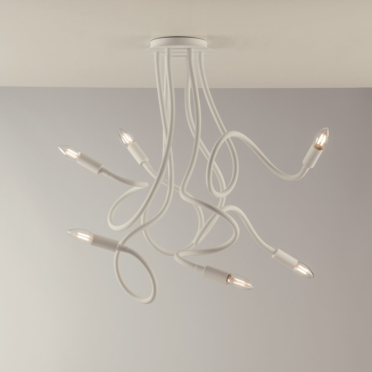 Luce Design Lover 6 weiß Deckenleuchte 6-flammig ECO Light --> Leuchten &  Lampen online kaufen im Shop