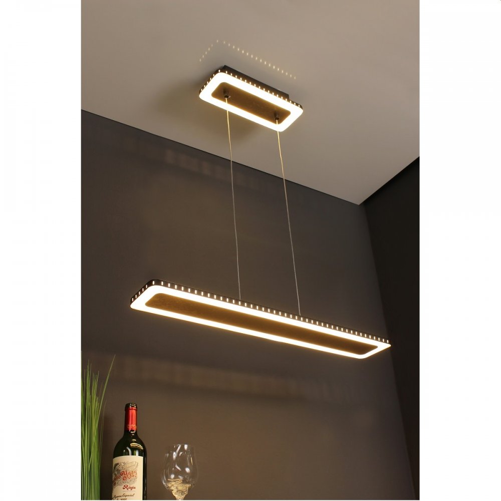Luce Design Solaris 9052 S gold LED Pendelleuchte 2-flammig ECO Light -->  Leuchten & Lampen online kaufen im Shop
