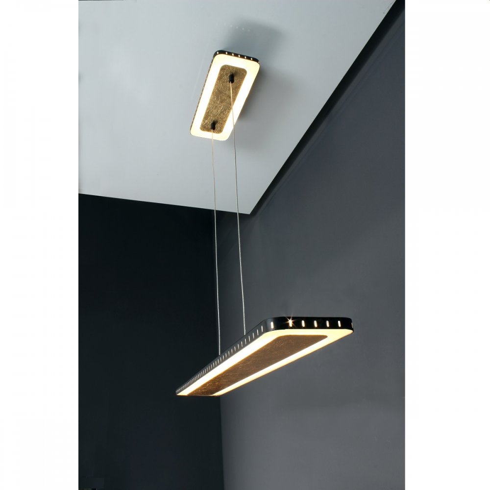 & online S im 2-flammig Light LED ECO 9052 Design Leuchten Lampen gold Solaris --> Shop kaufen Pendelleuchte Luce