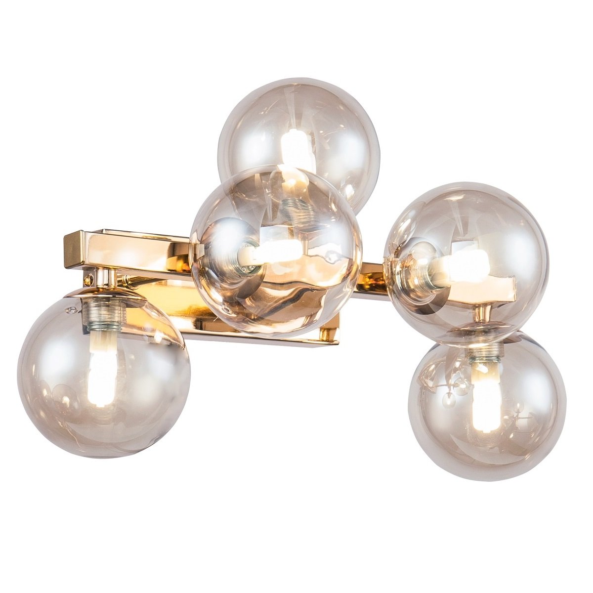 Maytoni Wandleuchte Dallas 5-flammig goldfarben bernstein