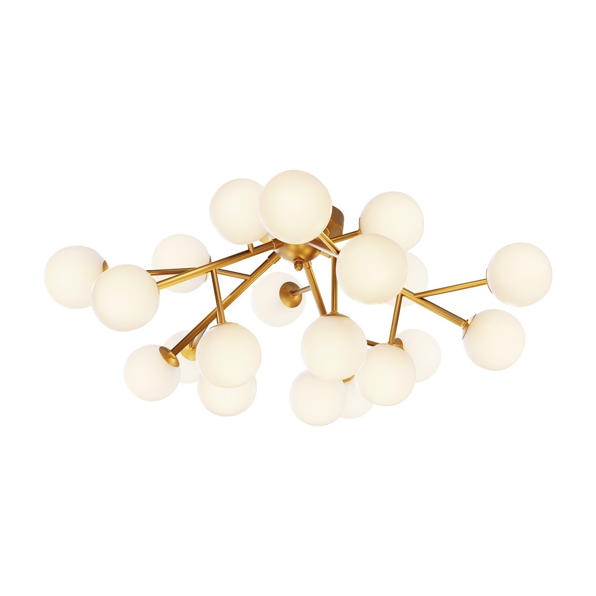Maytoni Deckenleuchte Dallas 20-flammig gold mattweiss