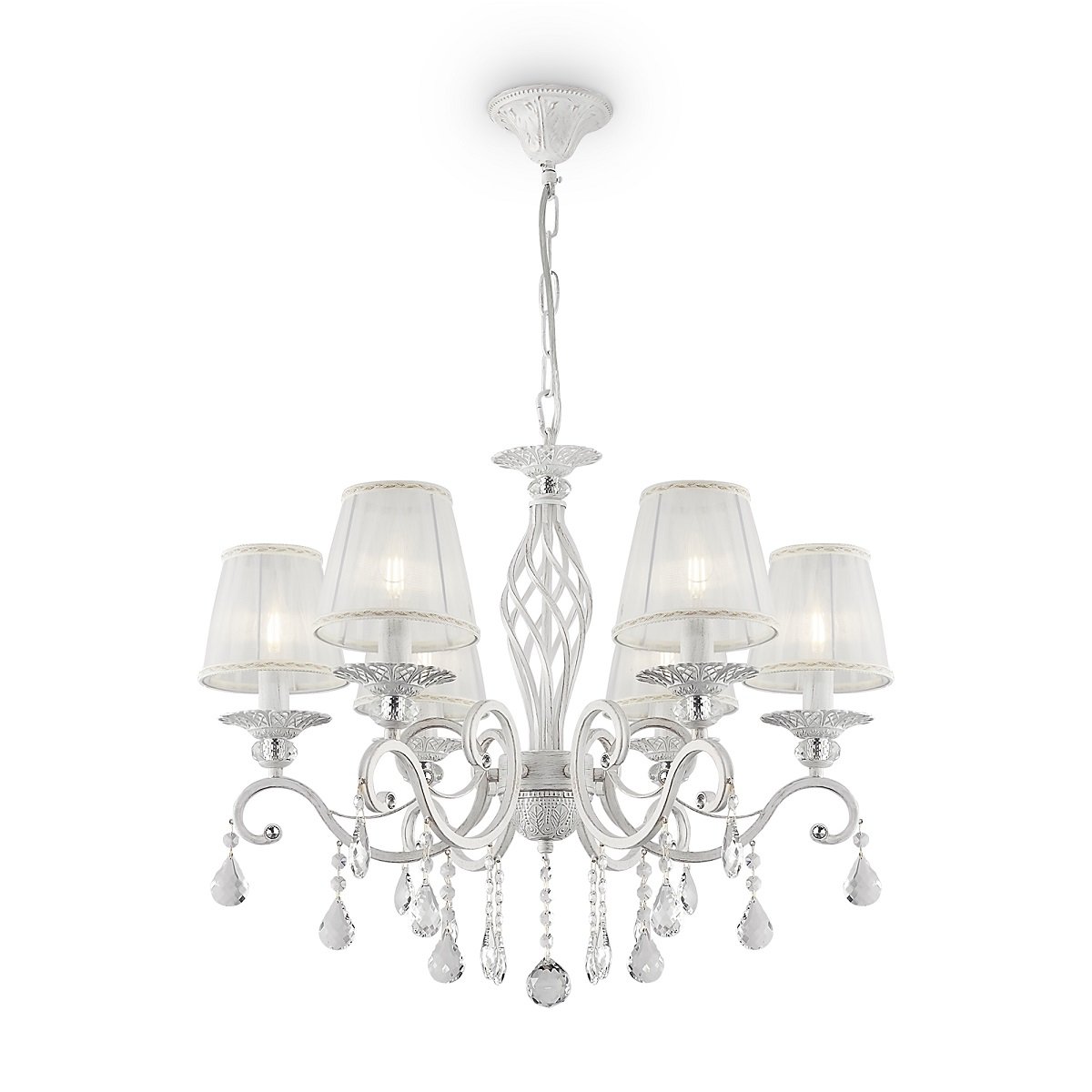 Maytoni Kronleuchter Grace 6-flammig wei� gold