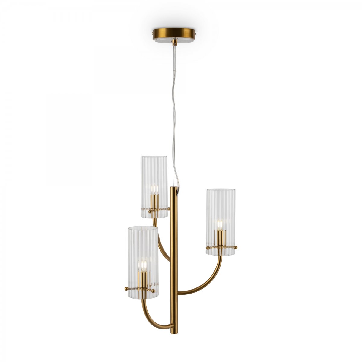 Maytoni Pendelleuchte Arco Classic 3-flammig messingfarben