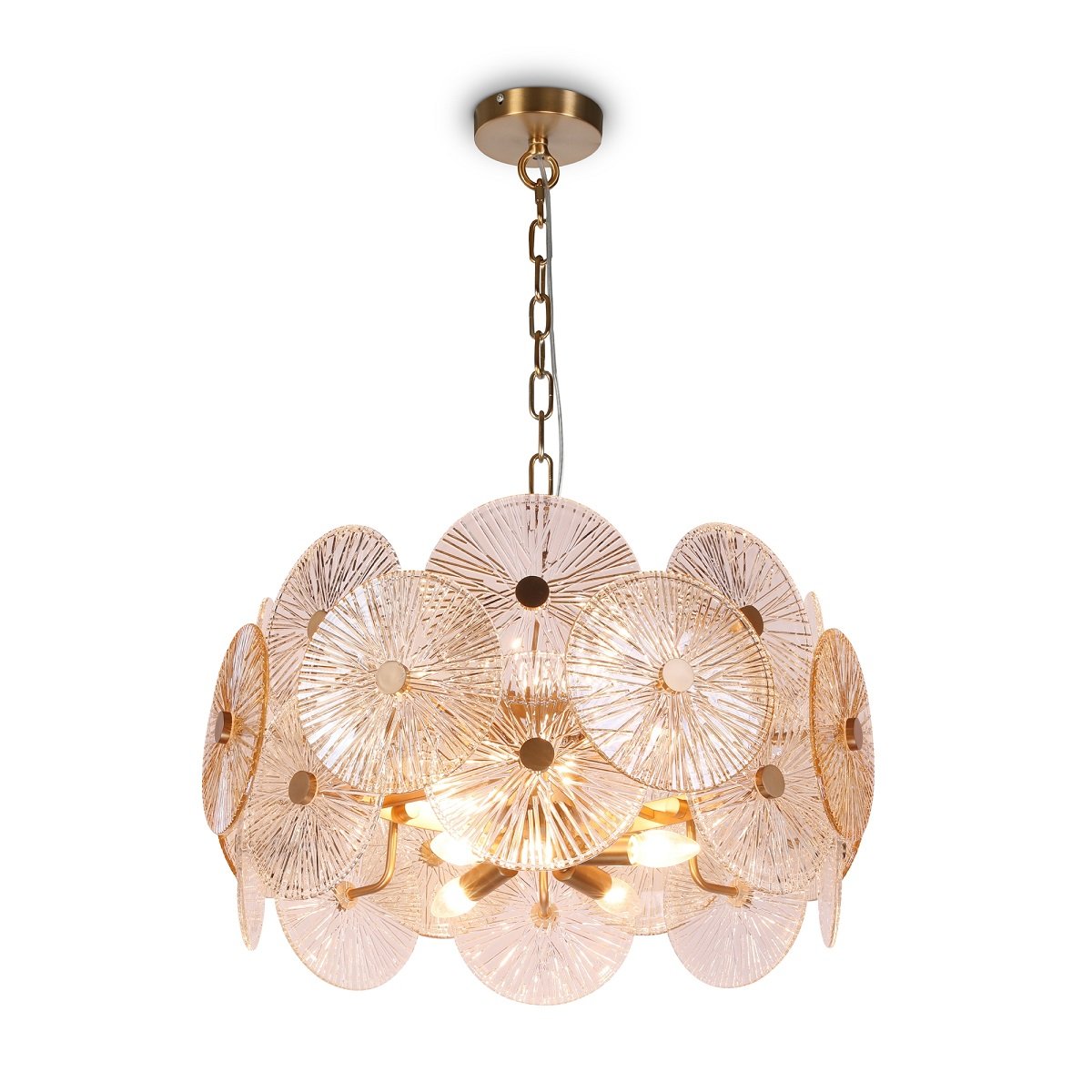 Maytoni Pendelleuchte Aster Modern 8-flammig goldfarben rund