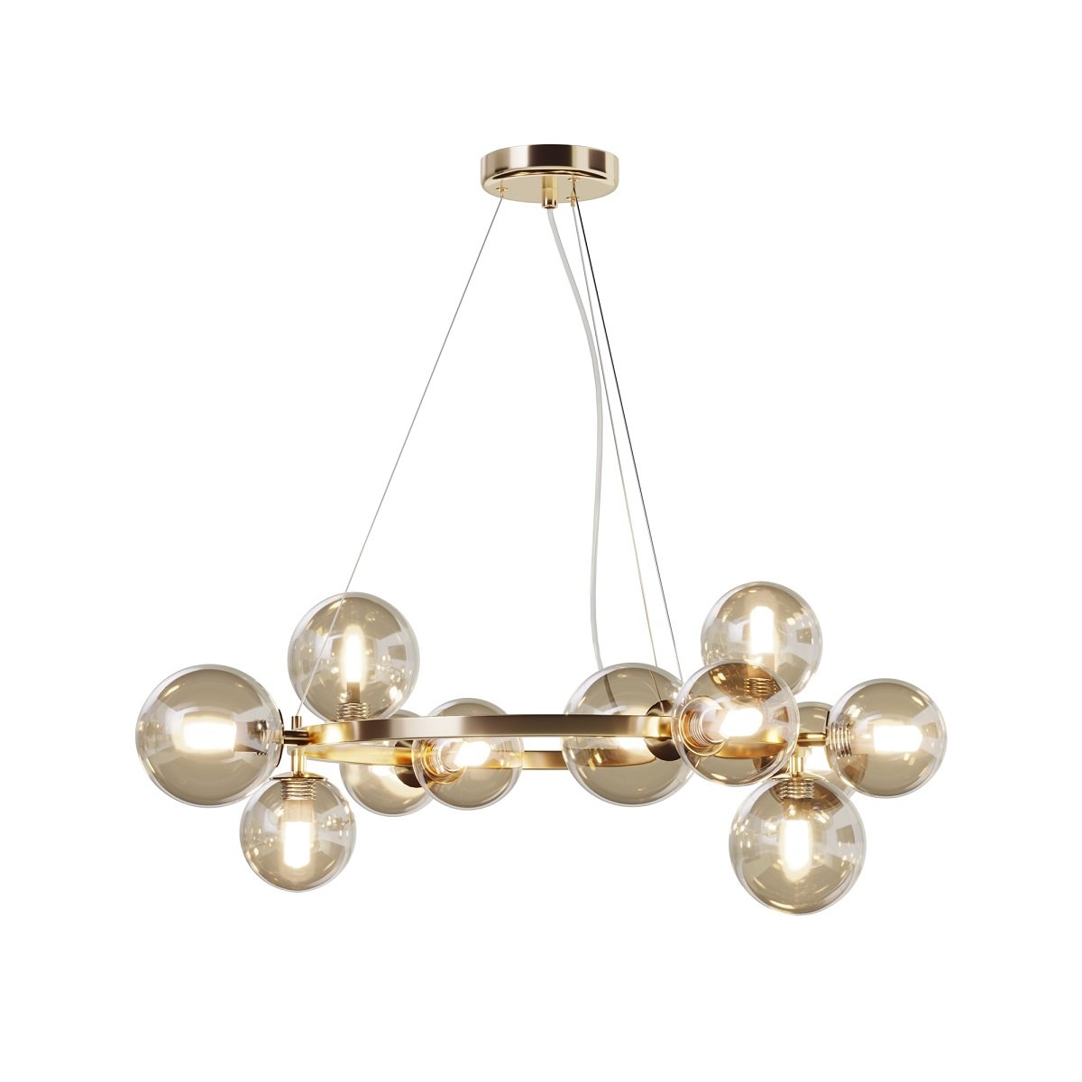 Maytoni Pendelleuchte Dallas 11-flammig gold cognac