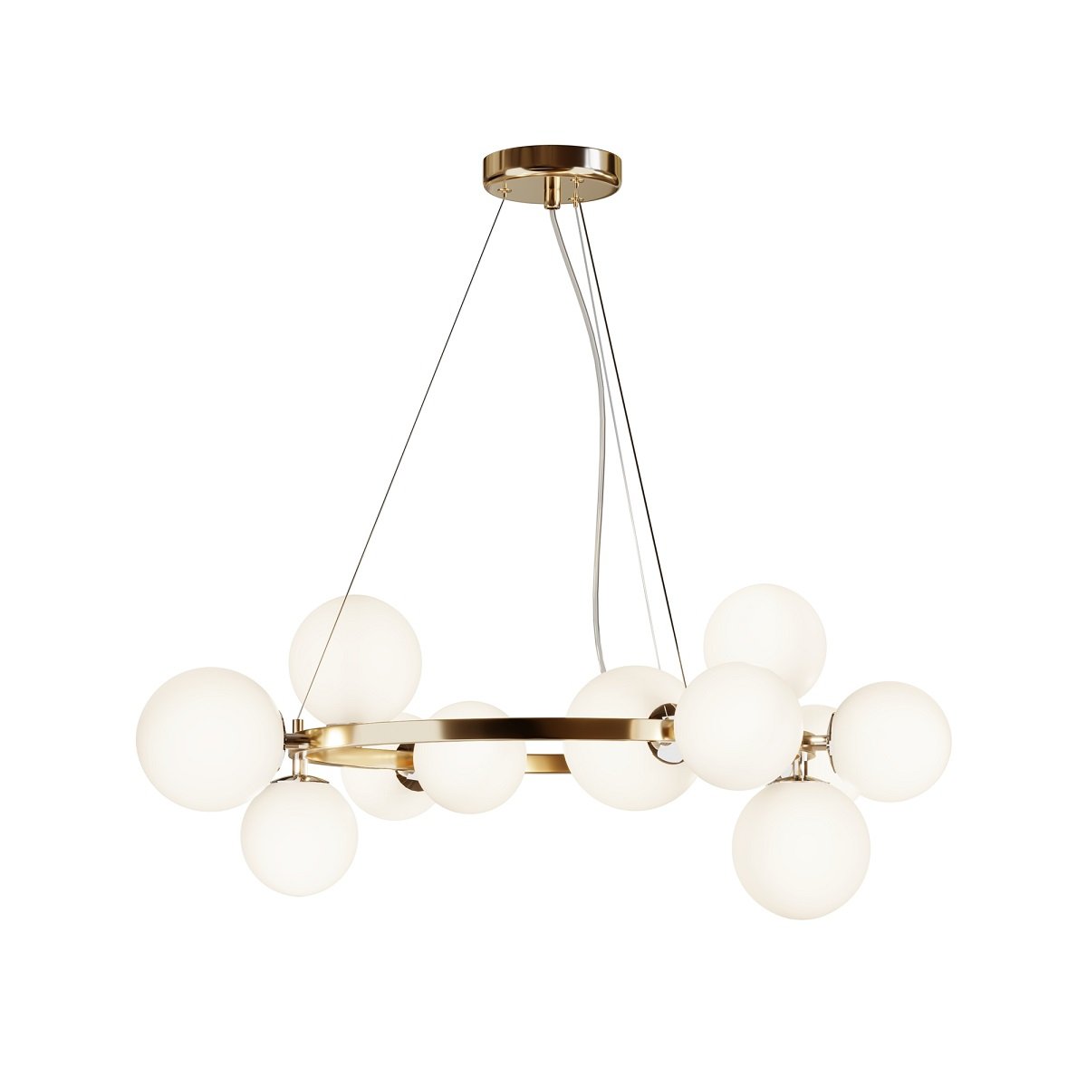 Maytoni Pendelleuchte Dallas 11-flammig gold mattweiss
