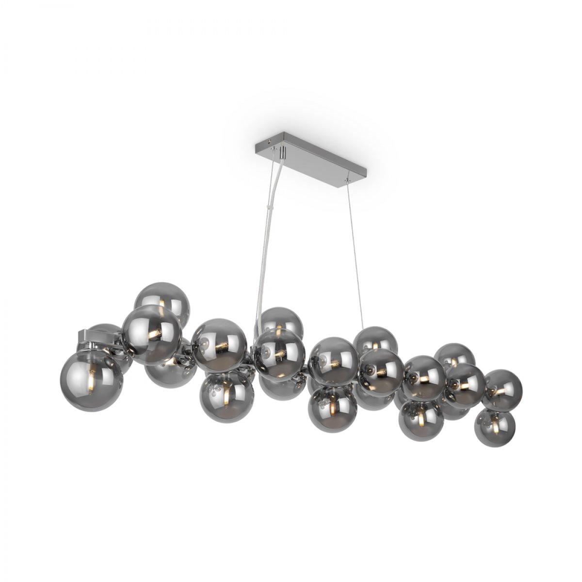 Maytoni Pendelleuchte Dallas 25-flammig chrom rauchglas