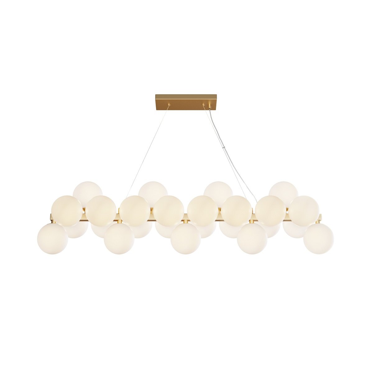 Maytoni Pendelleuchte Dallas 25-flammig gold mattweiss