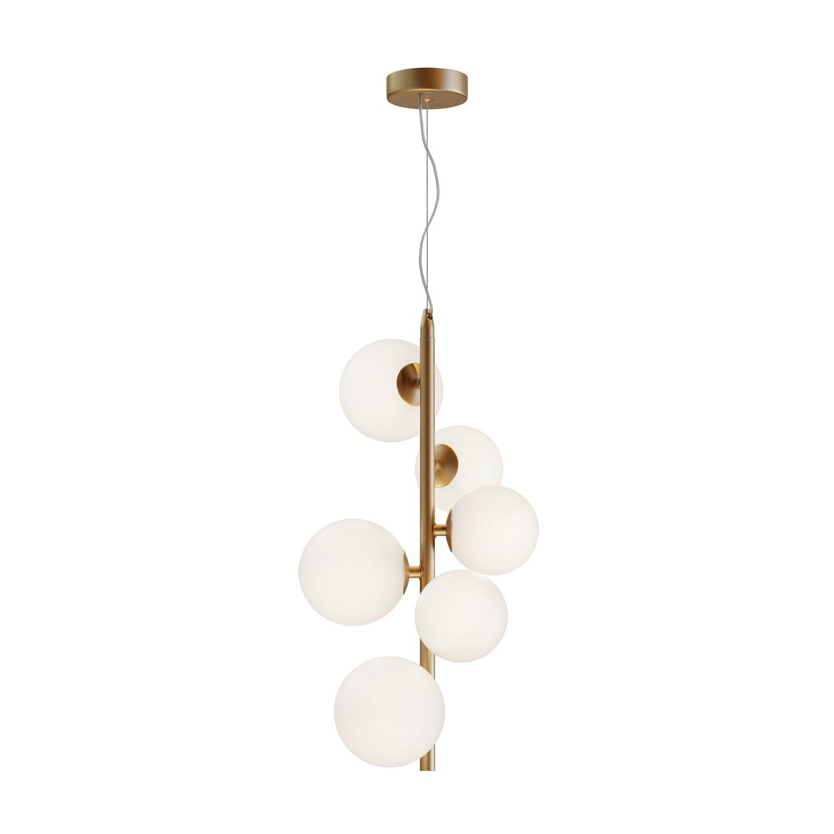 Maytoni Pendelleuchte Dallas 6-flammig gold mattweiss