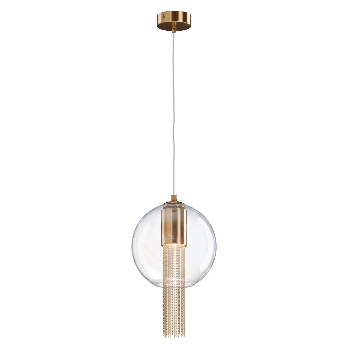 Maytoni Pendelleuchte Flusso bronze 3000K Kugel 20cm