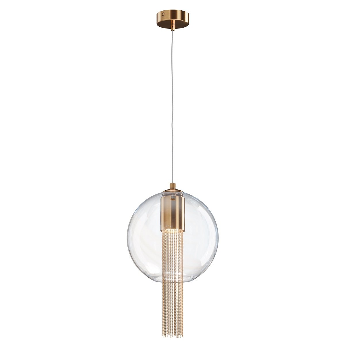 Maytoni Pendelleuchte Flusso bronze 3000K Kugel 25cm