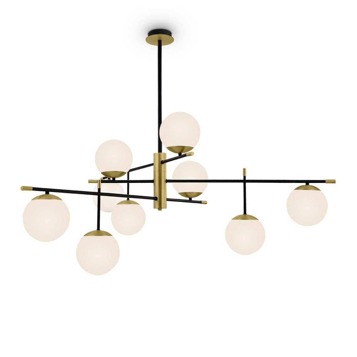 Maytoni Pendelleuchte Nostalgia 9-flammig gold wei�
