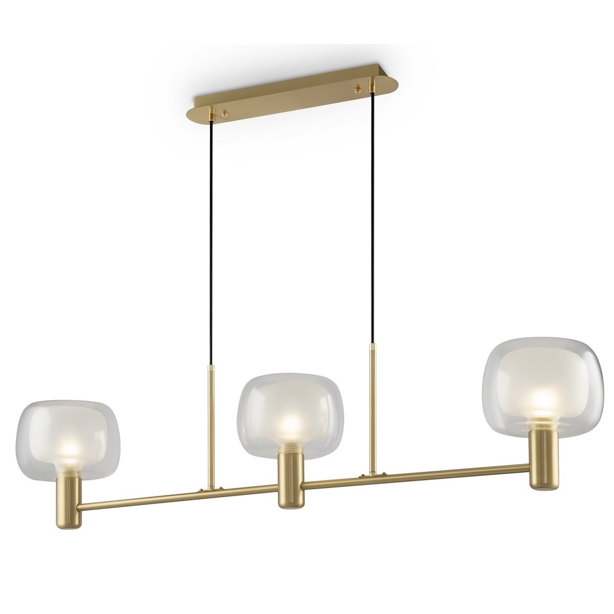 Maytoni Pendelleuchte Vision 3-flammig gold mit Glas