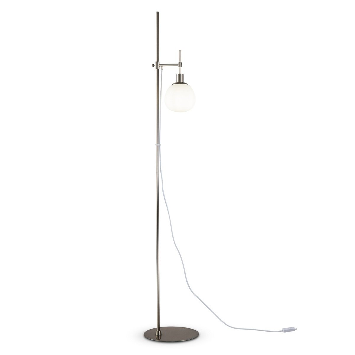 Maytoni Stehleuchte Erich nickel wei� 155cm