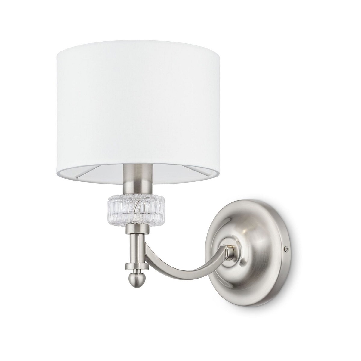 Maytoni Wandleuchte Alicante nickel wei� Stoffschrim