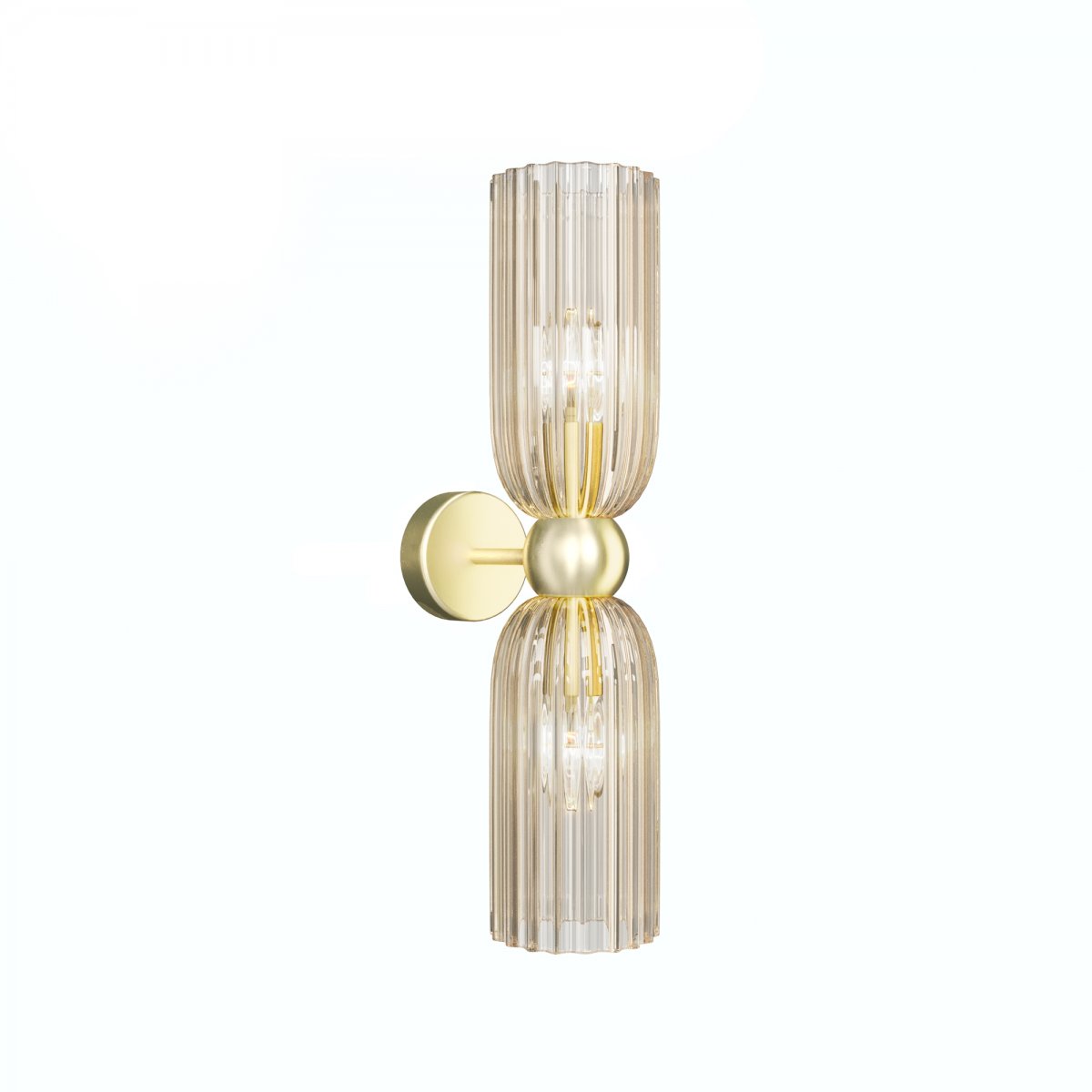 Maytoni Wandleuchte Antic 2-flammig Glas Gold transparent