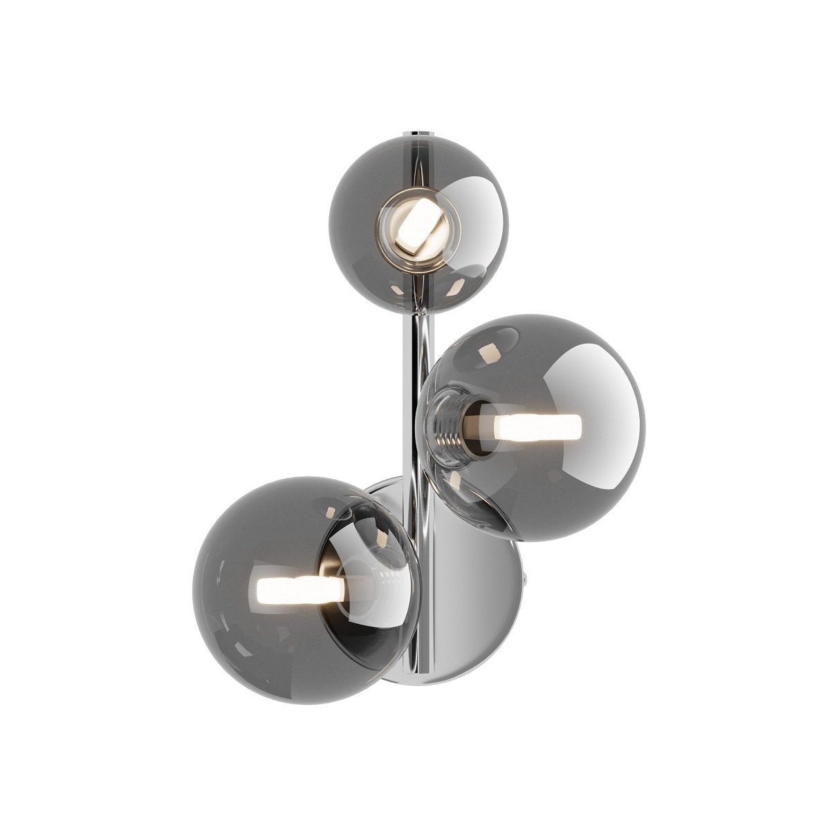 Maytoni Wandleuchte Dallas  3-flammig chrom rauchglas