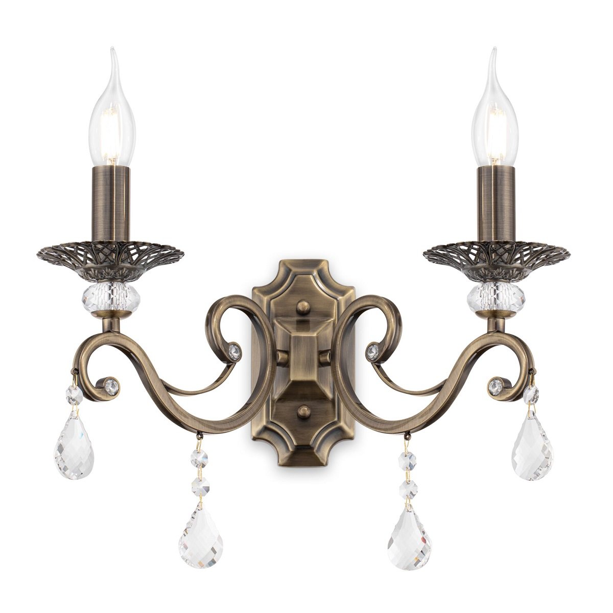 Maytoni Wandleuchte Grace 2-flammig messing