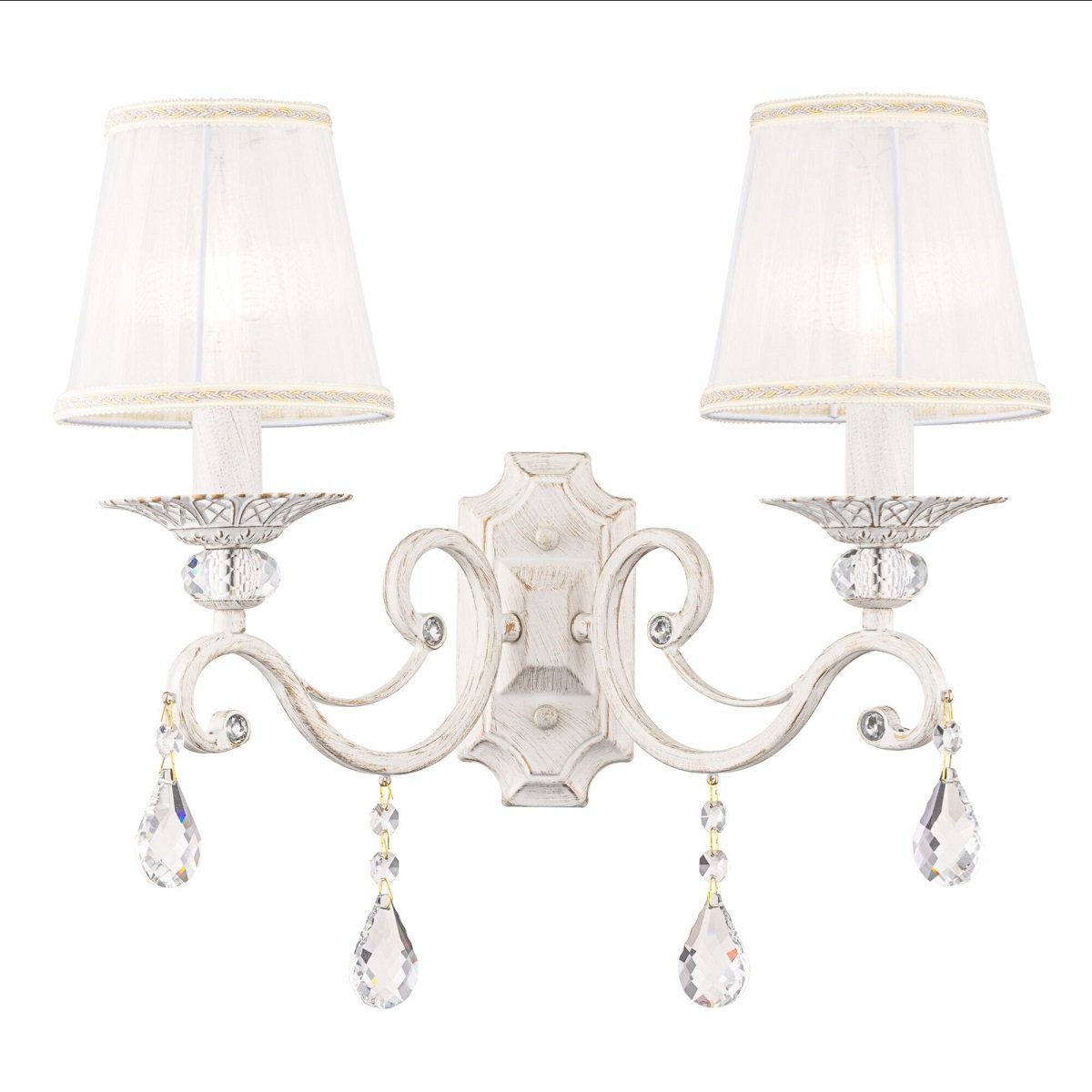Maytoni Wandleuchte Grace 2-flammig wei� gold