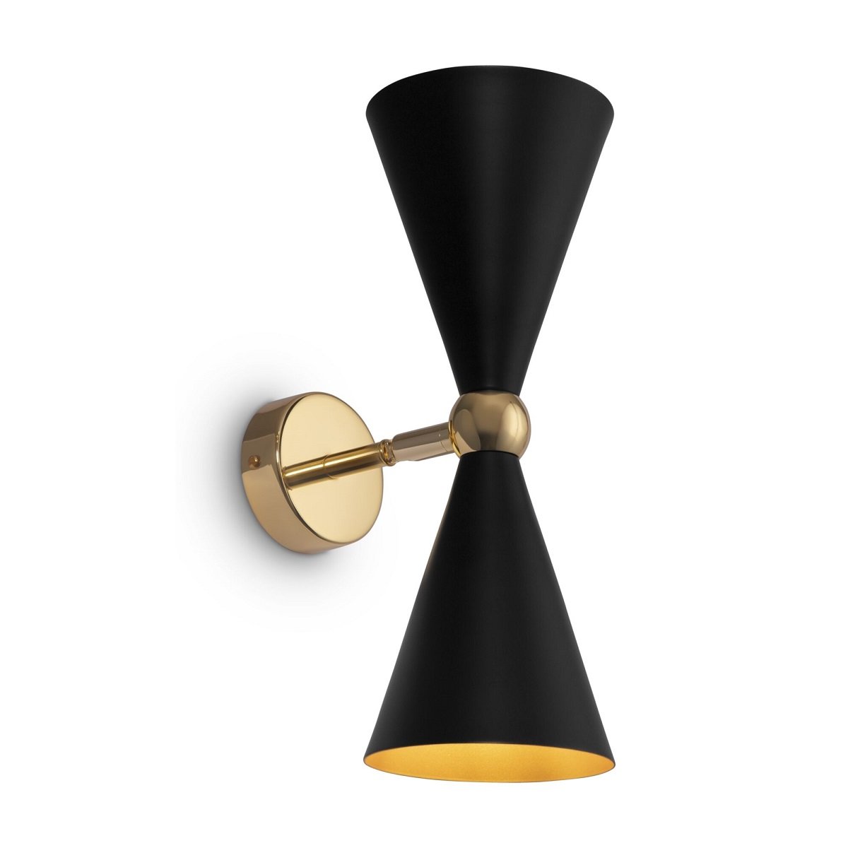 Maytoni Wandleuchte Vesper 2-flammig schwarz gold