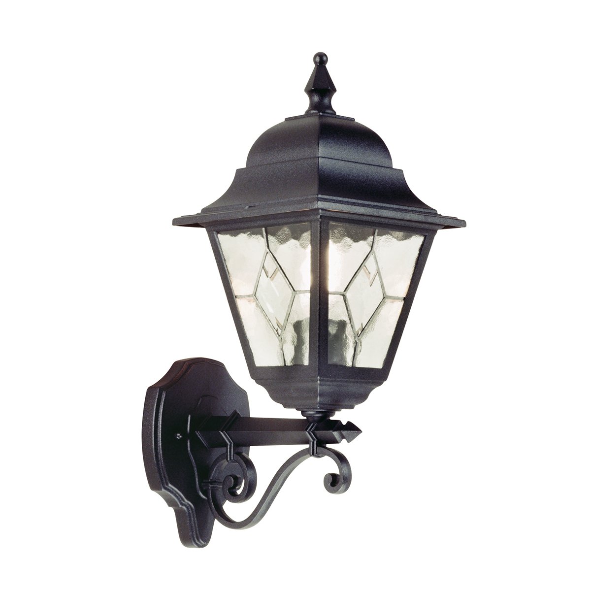 Elstead Lighting Norfolk Outdoor 1-Light UP Wandleuchte Schwarz IP43 E27