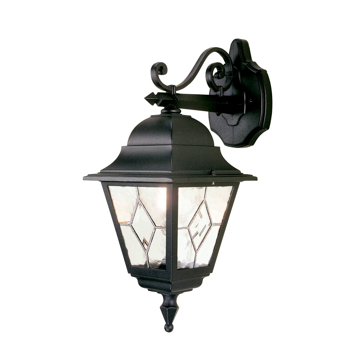 Elstead Lighting Norfolk Outdoor 1-Light DOWN Wandleuchte Schwarz IP43