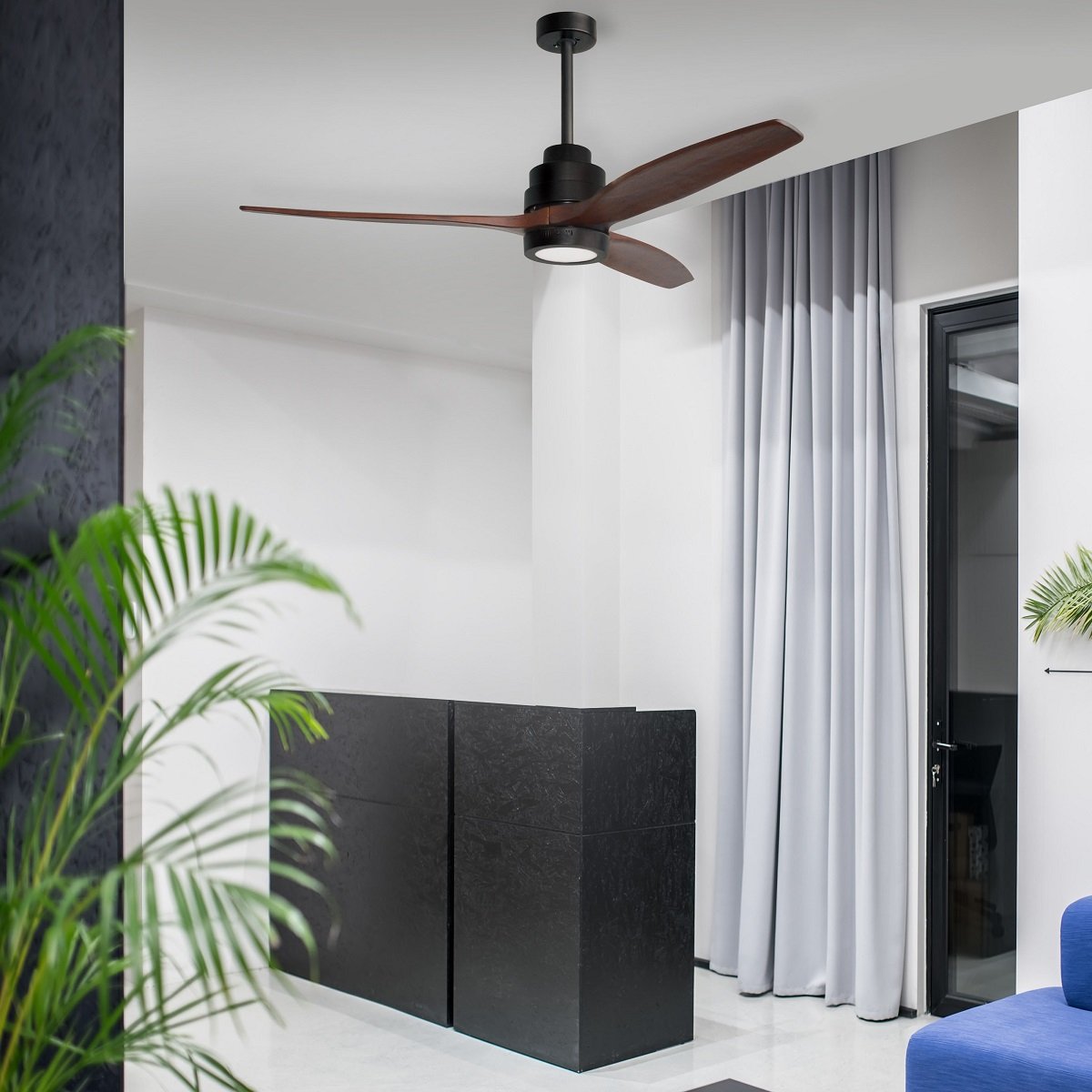 Nova Luce 5231401 SABAL LED Ventilator 3000K Schwarz Braun
