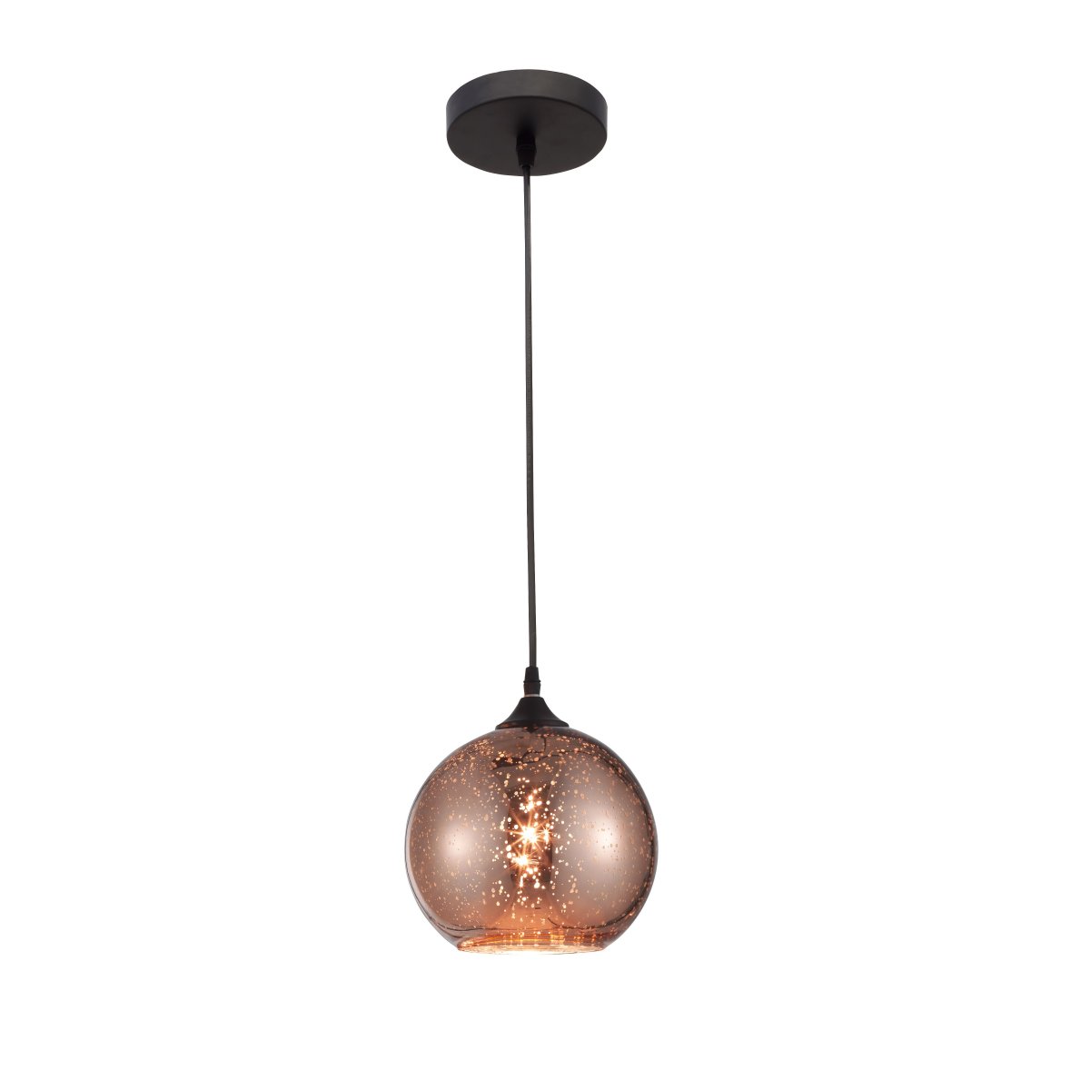Nova Luce 8142680 BLAZE E27 Pendelleuchte 1-flammig Schwarz Kupfer