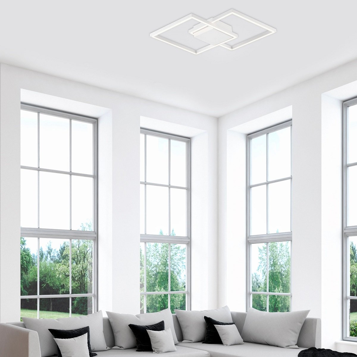 Nova Luce 8160162 BILBAO LED Deckenleuchte 2-flammig 3000K Weiss