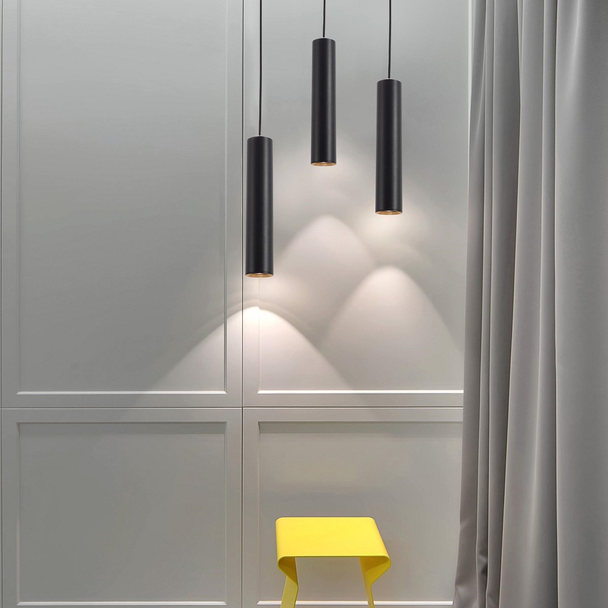 Nova Luce 834870 GIA GU10 Pendelleuchte 1-flammig Schwarz