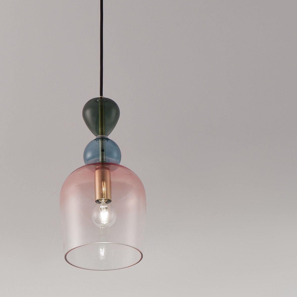 Nova Luce 9009234 MURANO Pendelleuchte 1-flammig Gold Multifarben E14