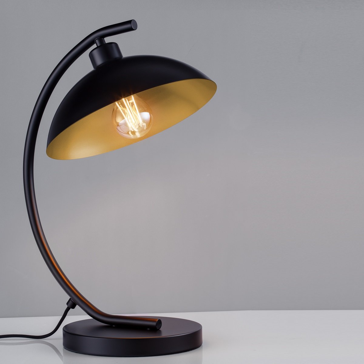 Nova Luce 9035981 MIRBA Tischleuchte Schwarz Gold E27