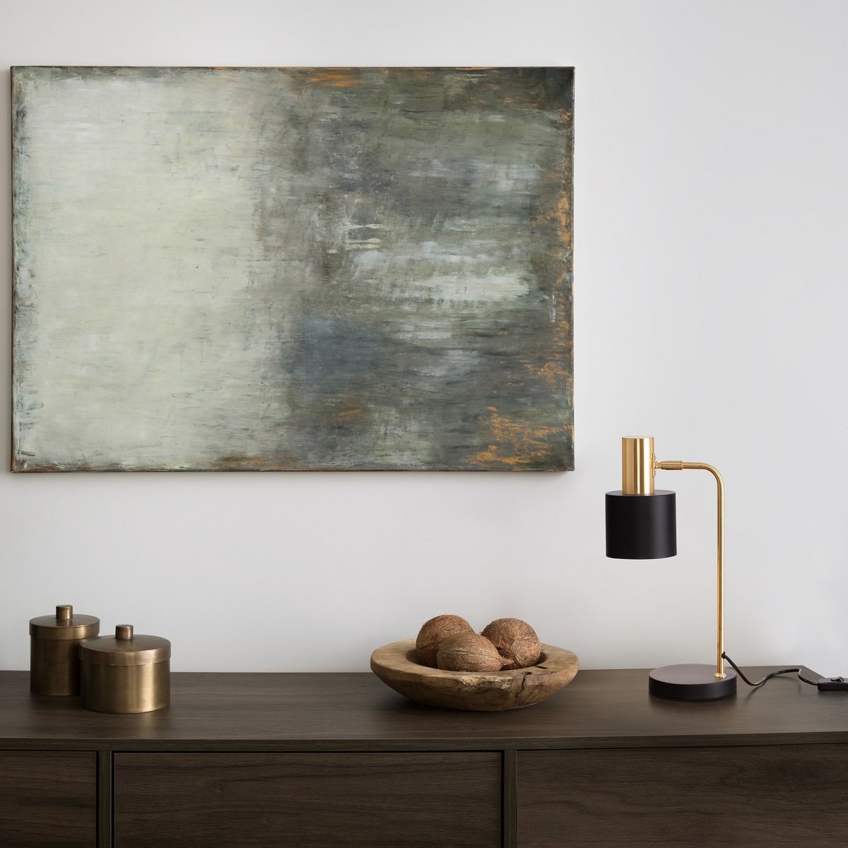 Nova Luce 9050161 PAZ Tischleuchte Gold Schwarz E14